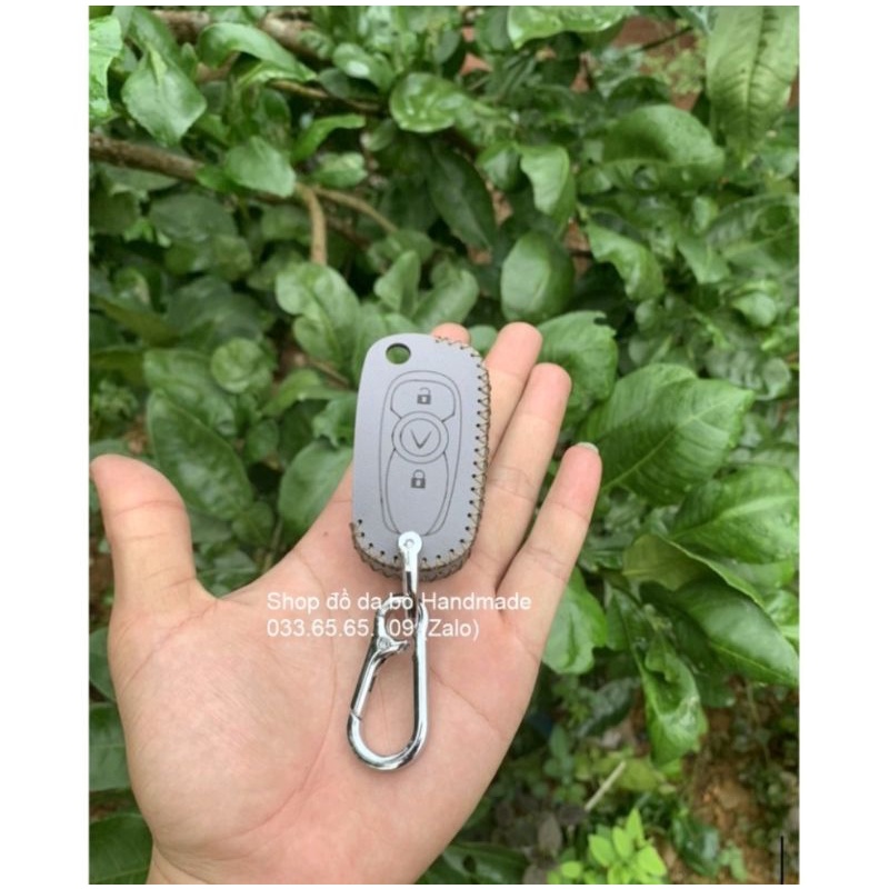 Bao da chìa khoá Vinfast Fadil bằng da bò, kèm tặng móc khóa