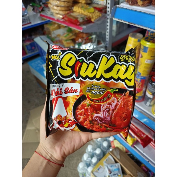 Mì Siukay hương vị bò, hải sản gói 128g
