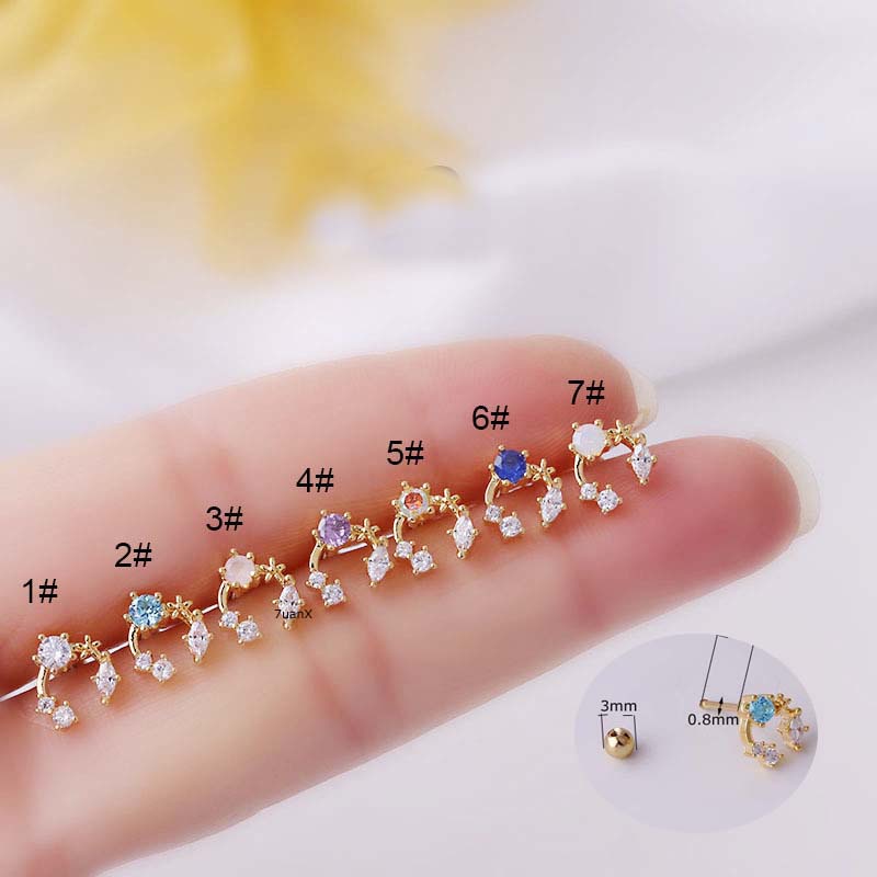 1 Khuyên Tai Tròn 20G Thời Trang Cá Tính Cho Nữ