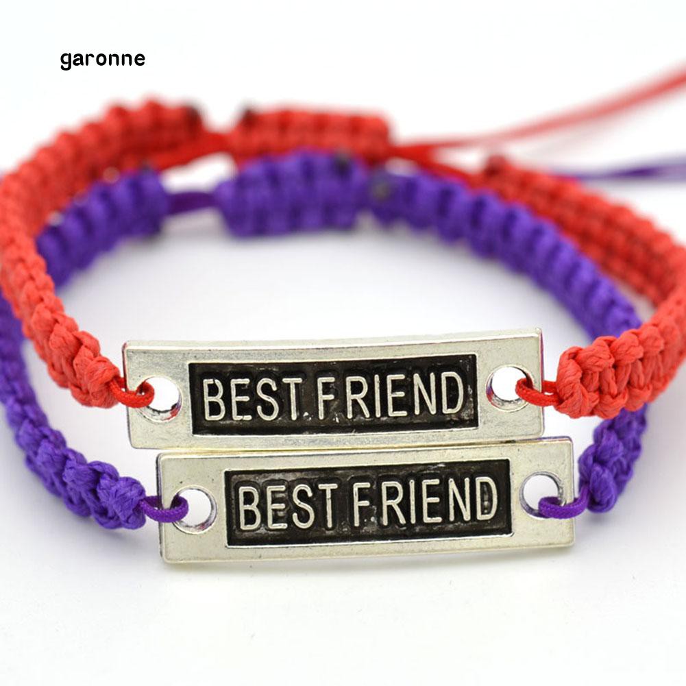 Set 2 dây đeo tay họa tiết chữ Best Friend thời trang cho nam và nữ
