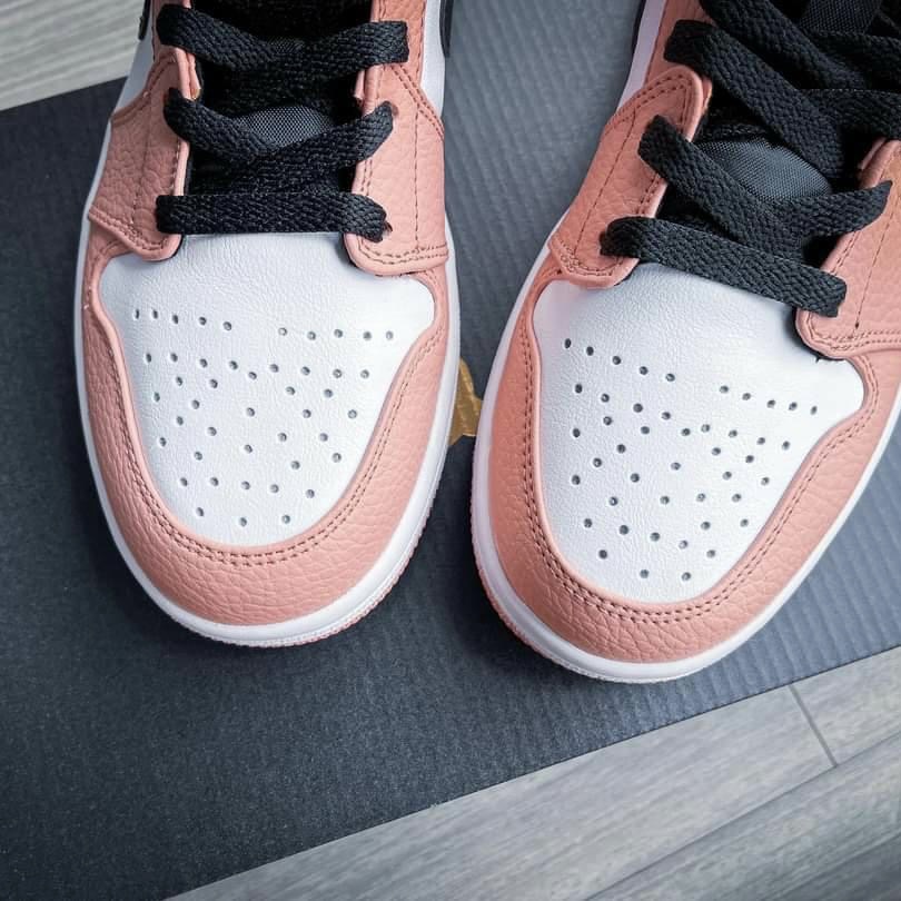 Giày Thể Thao Jordan Hồng Phấn Cổ Cao Nữ, Giày JD1 Hight Pink Quartz Thời Trang Phối Đồ Đẹp Full Box Bill