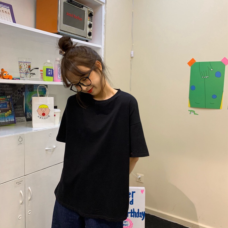 Áo Thun Trơn nữ - Trắng + Đen cotton 100% hàng VN SX