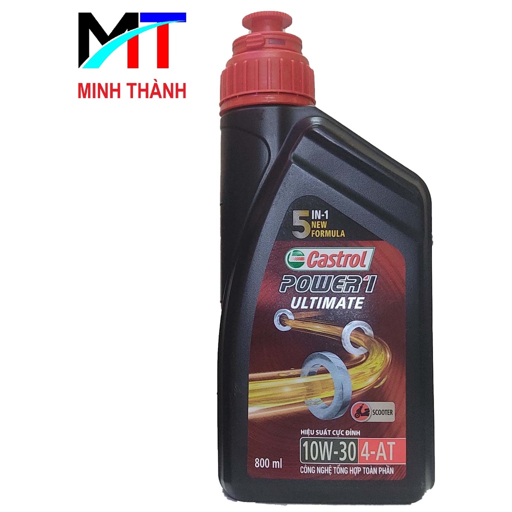 Dầu nhớt xe tay ga Castrol Power 1 Ultimate Scooter 10W-30 (800ML)