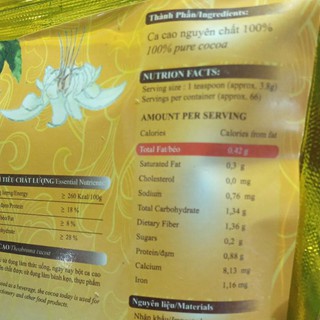 bột cacao nguyên chất hoà tan Rich (Túi 300g)