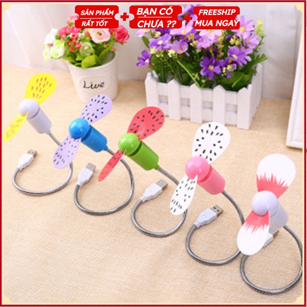 Quạt Gắn Cổng USB Kiểu Mới Họa Tiết Cute