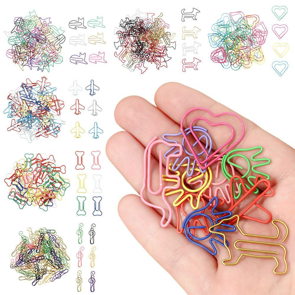 KENT1 50PCS/Box For Book Paper Sheet Creative Lovely Office School Supplies Metal Animals Shape Paperclip