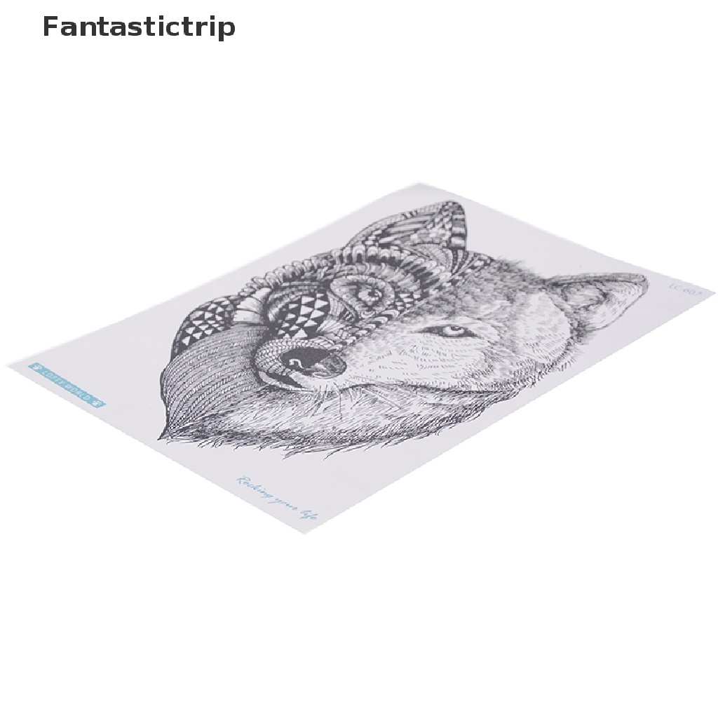 Hình Xăm Dán Trang Trí Cơ Thể Chống Thấm Nước Hình Sói Cá Tính