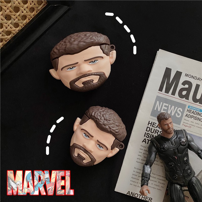 ốp airpod airpods case airpod 2 case airpod pro bọc airpods 2 ốp lưng airpod protective cover ♘Marvel Thor headphone case is suitable for airpods/airpods2 protective cover Apple 3rd generation wireless bluetooth s hammer airpod pro anti-dropping coupl