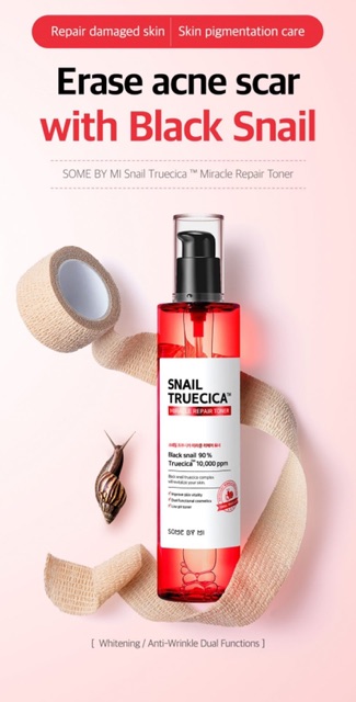 Nước hoa hồng Snail Truecica Miracle Repair Toner Some By Mi