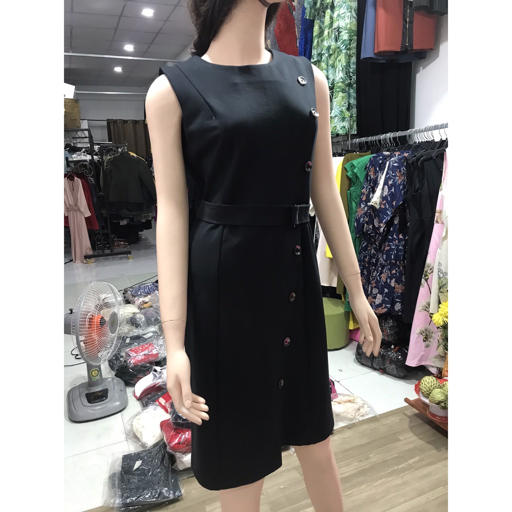 Đầm Tom.y đen có belt vnxk