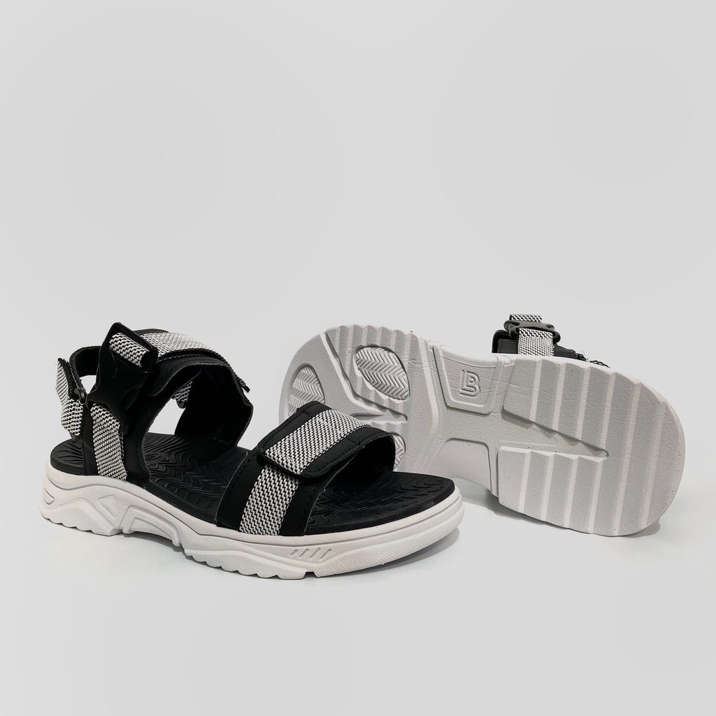Giày Sandal Nam Nữ Unisex The BiLy Quai Ngang Dây Dù Đế Phylon Siêu Êm Nhẹ Màu Trắng-BLDTMD03-Trắng