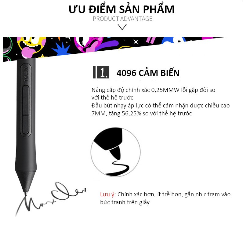 Bảng Vẽ Điện Tử Wacom Intuos CTL-4100/K0-C Kết Nối OTG Với Điện Thoại Android - cao cấp