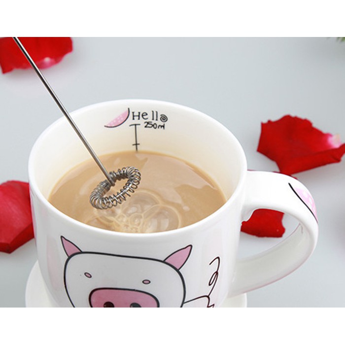 Máy Đánh Trứng Tạo Bọt Cà Phê Cappuccino Cầm Tay Chạy Pin
