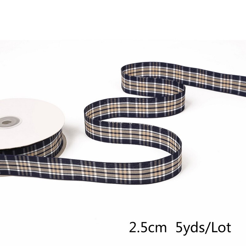 Cuộn dây ruy băng dài 5 yards trang trí quà Giáng Sinh 2.5cm