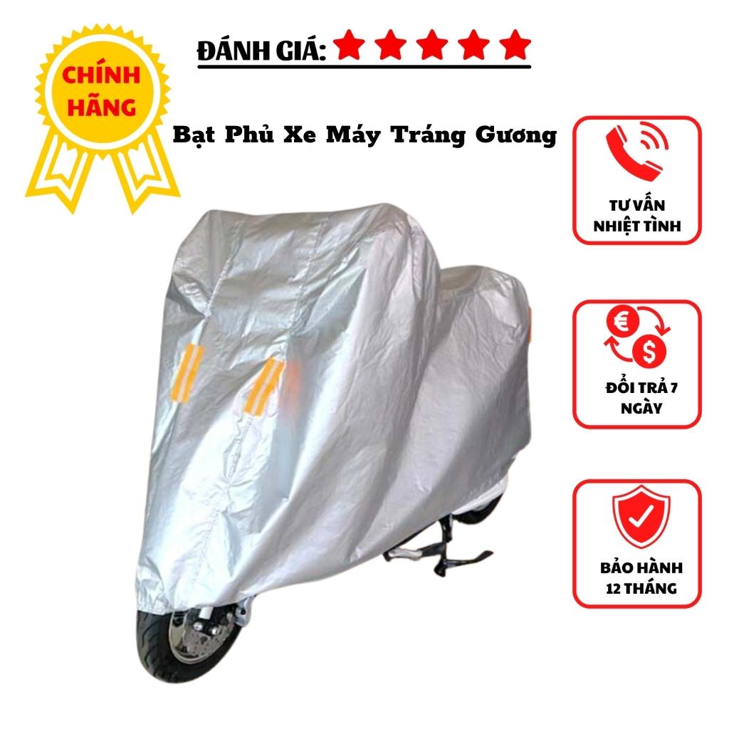 Áo trùm xe, Bạt Phủ Xe Máy 3D Tráng Nhôm Che Mưa Nắng Cách Nhiệt Chống Tia UV Tránh Phai Màu Xe