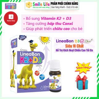 SMILE LIFE | LineaBon K2+D3 ® 10ml – Bổ sung Vitamin D3 + MK7 cho bé