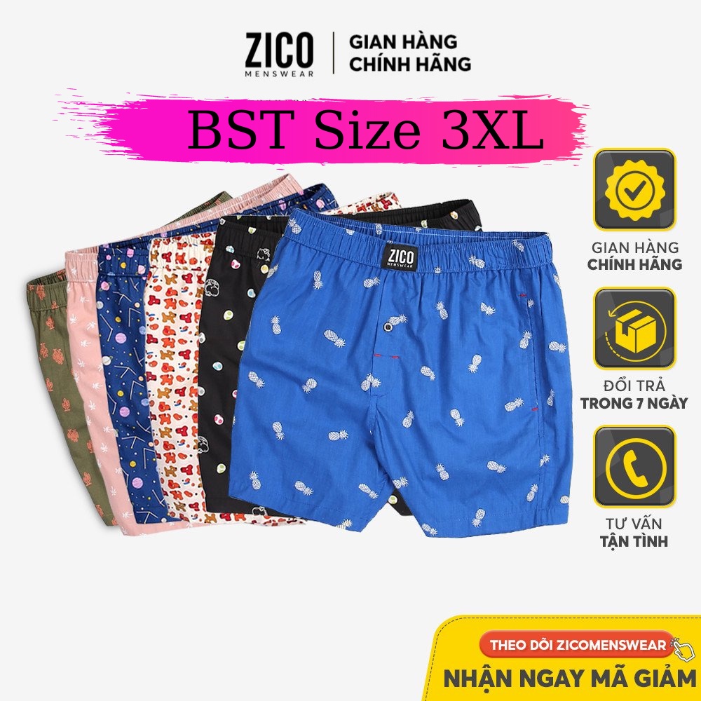 Quần đùi nam mặc nhà ZICO MENSWEAR size 3XL từ 82-90kg