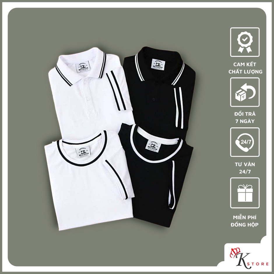 Áo thun Nam phối viền cao cấp