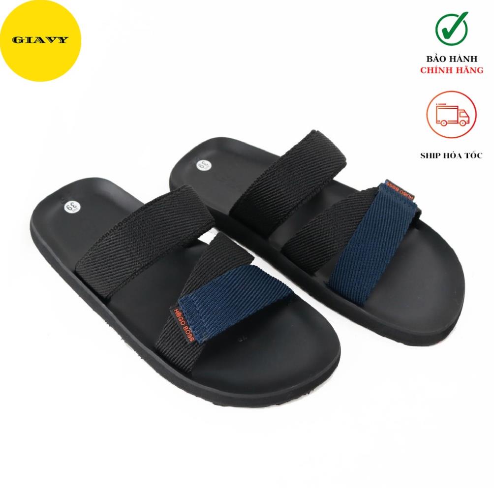 ℘ Dép nam quai ngang, kiểu trơn phối màu đơn giản DTL470- GIAVY ℘