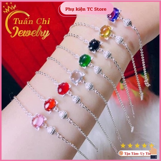 Lắc Tay Nữ  FREESHIP Vòng Tay Hồ Ly Bạc Dành Cho Nữ ,Bạc Ta Chuẩn Đẹp Kết Hợp Đá Phong Thủy Theo Mệnh
