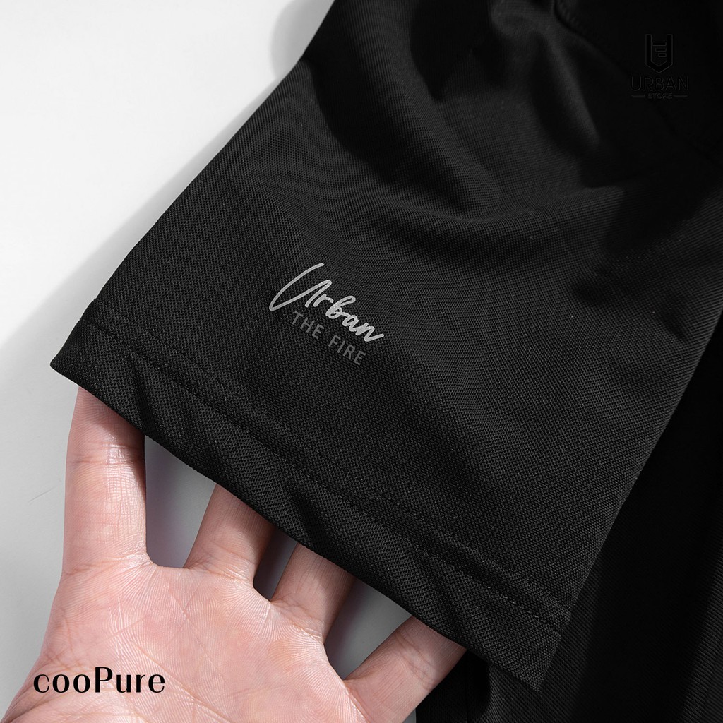 Áo thun polo nam cooPure vải Rayon màu đen thiết kế trẻ trung NO.1235 (5 màu)