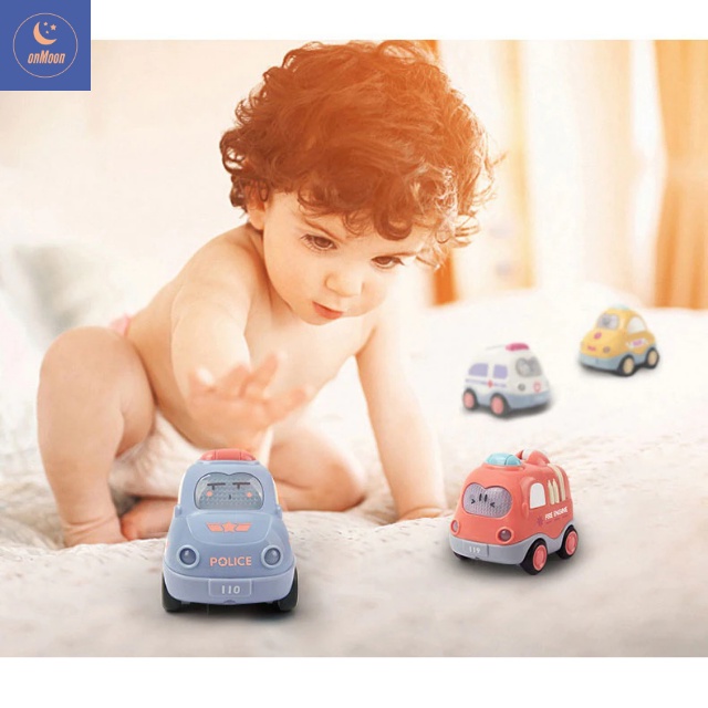 Đồ chơi cao cấp ô tô mô hình hoạt hình có đèn và nhạc vui nhộn cho bé dưới 2 tuổi