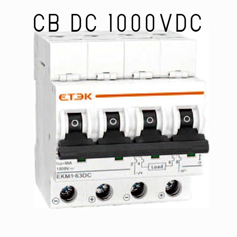 Aptomat CB DC chuyên dụng năng lượng mặt trời Solar ETEK 1000VDC 4P