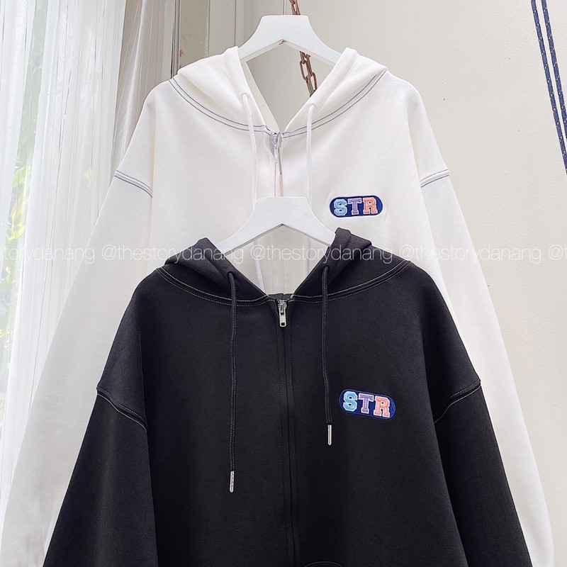 [STORY MADE] [STR] Áo Zip Hoodie SS7 viền chỉ, thêu logo A2139 | BigBuy360 - bigbuy360.vn