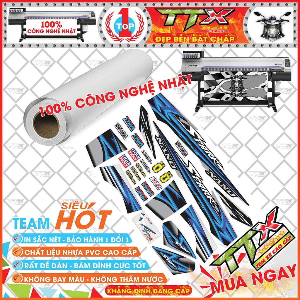 Tem Dán Xe Sirius Spark Xanh Xám Đen Nano - Tem Rời Sirius 110 Đen Xám Xanh Siêu Đẹp - Mẫu Tem Xe Sirius Xanh