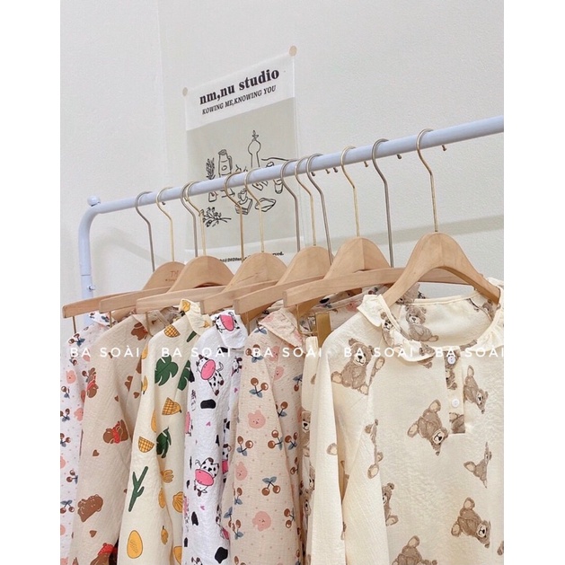 Bộ ngủ đũi dài hình cute freesz mặc dưới 63kg | BigBuy360 - bigbuy360.vn