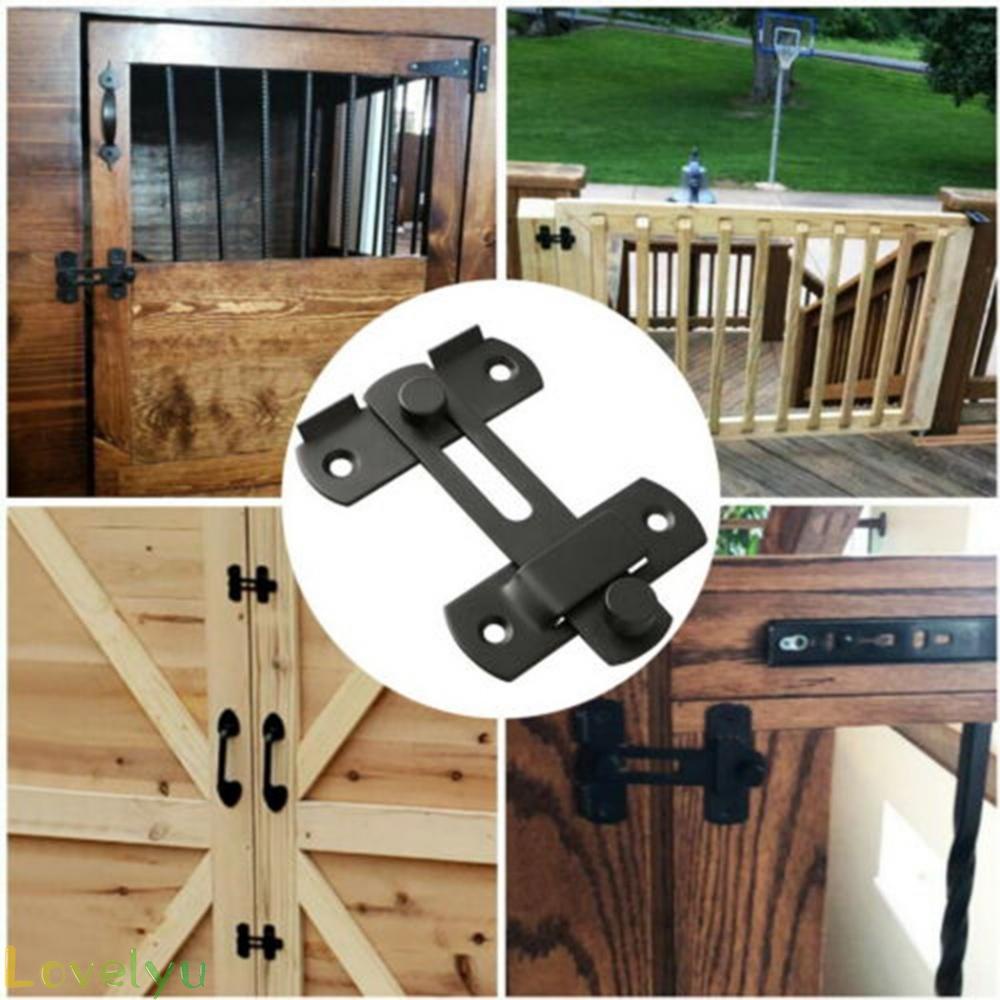 【LOVELYU】Matte Black Stainless Steel Gate Latches Flip Latch Safety Door Bolt Latch Lock Quality Assurance Buy with confidence【Good Quality】