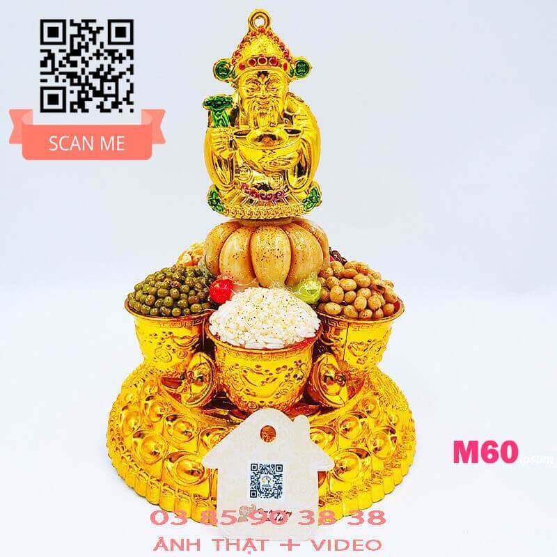 Tháp Tỏi Thần Tài - Bông Tỏi Ông Địa Ngũ Hành Thần Tài VỢ CHỒNG TÔI