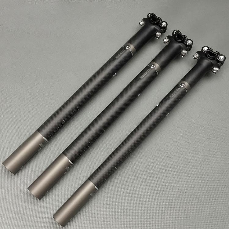 Cốt Yên Xe Đạp 3K 27.2/30.8/31.6 x 350/400 MM Bằng Sợi Carbon Nhám Toàn Diện