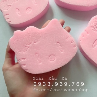 Bông tắm hoạt hình hello kitty dễ thương