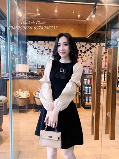 Váy xoè cổ bèo