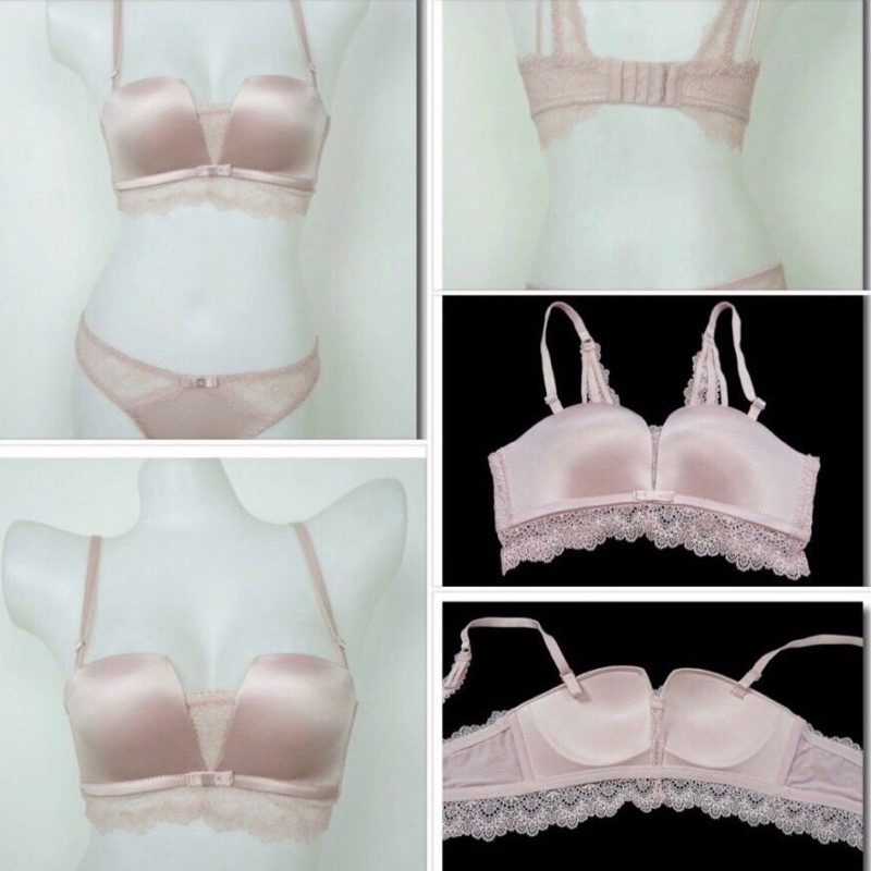 Bộ đồ lót mút mỏng không gọng lụa phối ren nâng ngực thoải mái(LM-03)