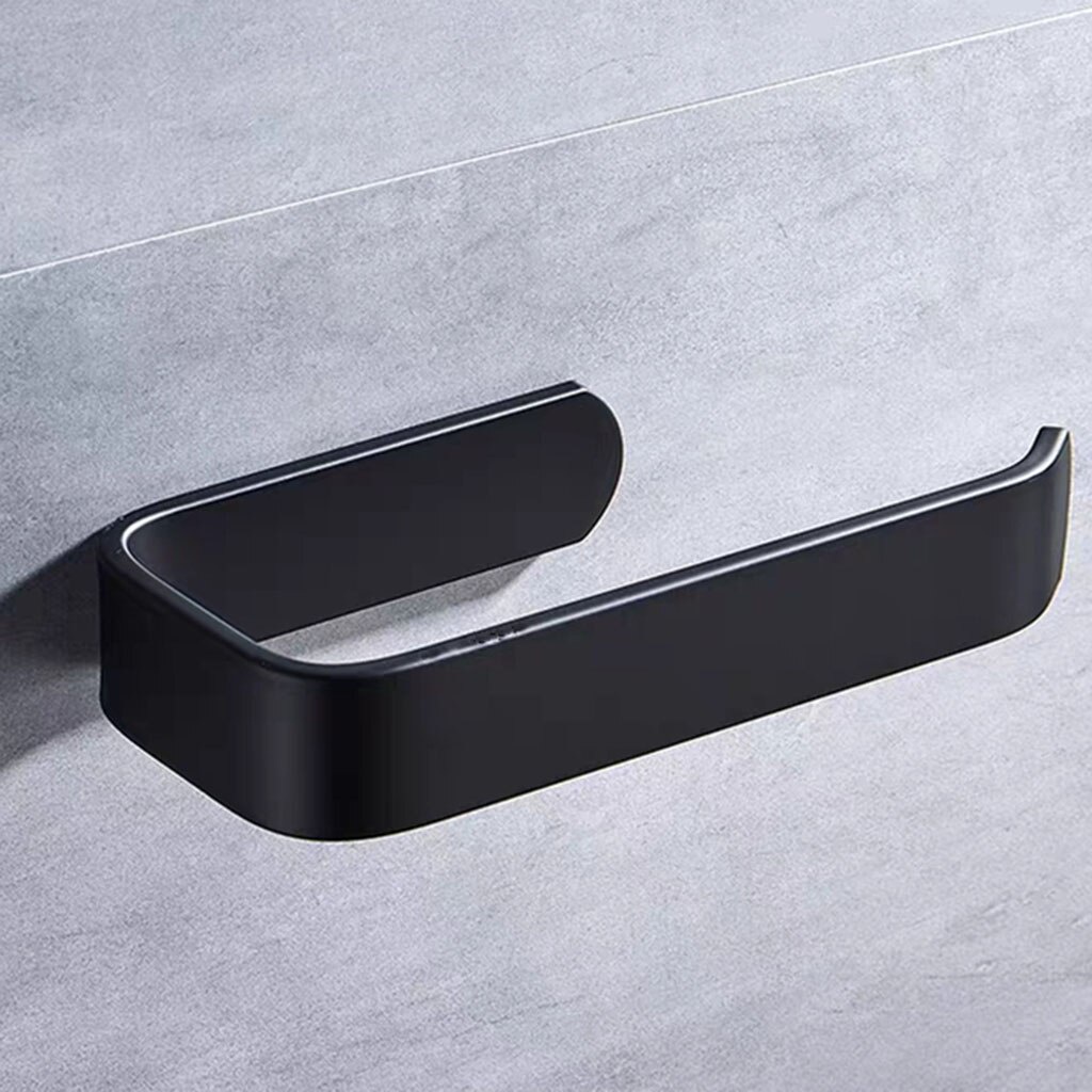 Giá treo khăn giấy cuộn gắn tường bằng acrylic màu đen hiện đại cho nhà bếp nhà tắm