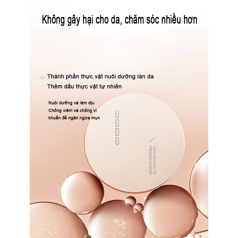 UODO Phấn phủ dạng nén kiểm soát dầu lâu trôi không thấm nước trang điểm tự nhiên 8.5g