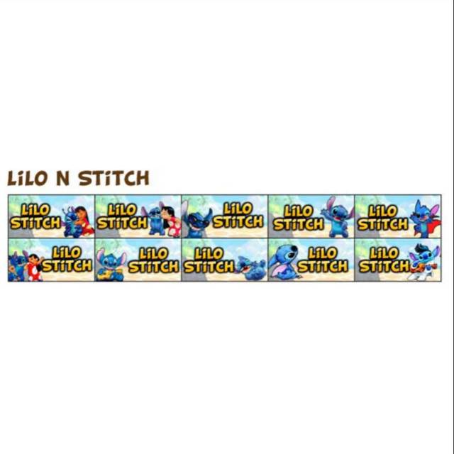 Nhãn Tên Chống Thấm Nước Hình Lilo And Stitch