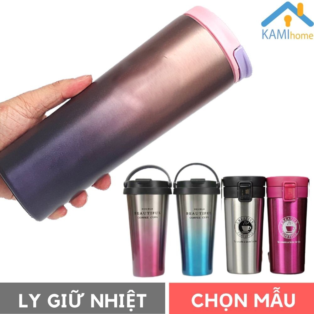 Ly giữ nhiệt Thái Lan Nắp bật 500ml bình cốc inox cao cấp mã 22015.22040.22041