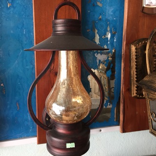 Đèn dầu điện gắn tường mạ đồng đỏ