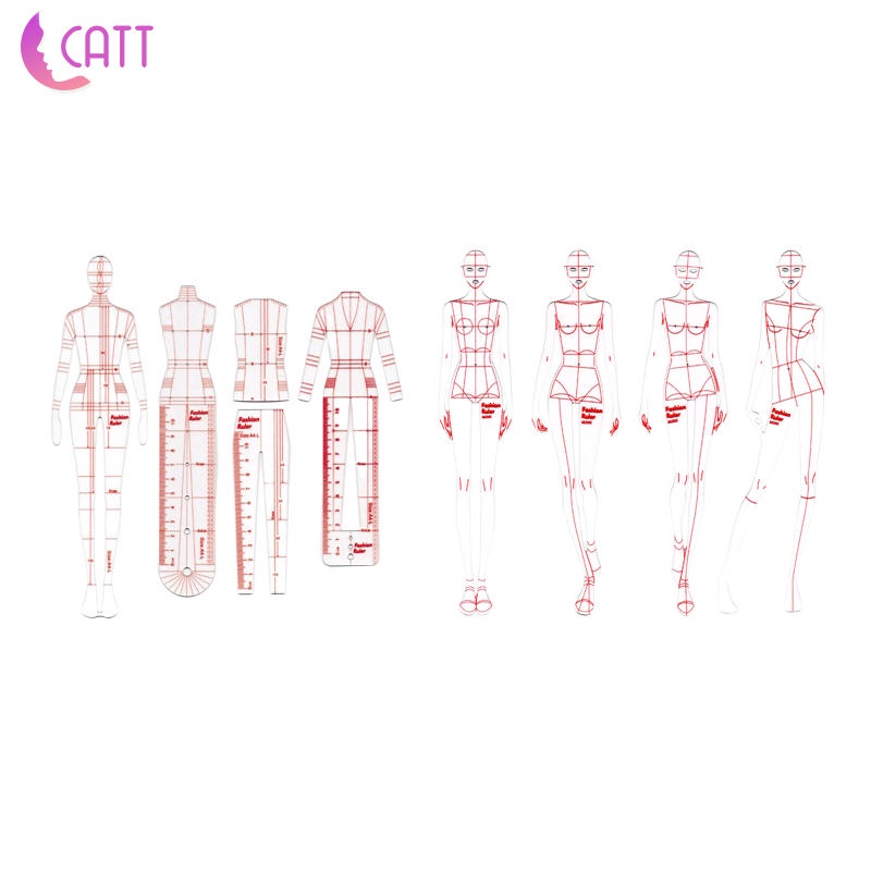 Bộ 8 thước kẻ thiết kế thời trang