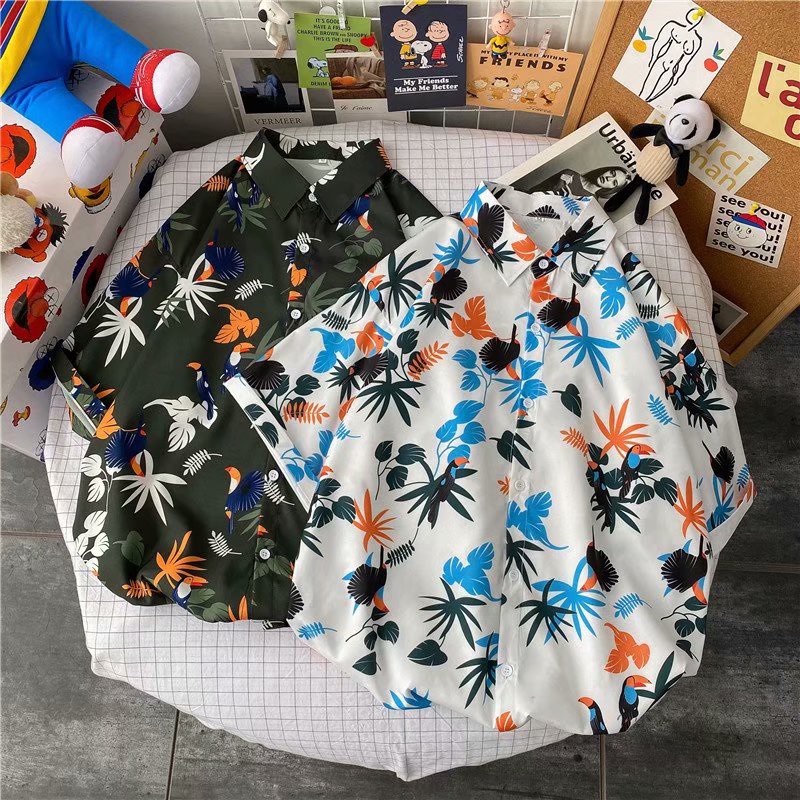 Áo Sơ Mi Tay Ngắn Phong Cách Hawaii Size M-3Xl Thời Trang Mùa Hè Cho Nam Và Nữkt025