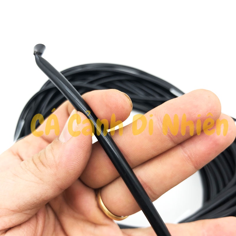 Cuộn dây oxy ĐEN 4 li 30 Mét cho máy sục sủi khí hồ cá cảnh - Dây sủi oxy 4mm ống nước dẻo màu đen
