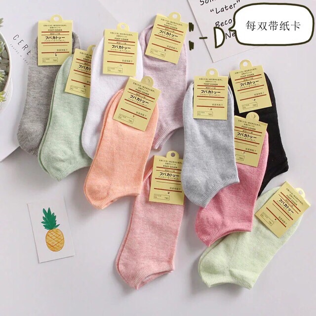 Set 5-10 Đôi Tất Unisex Xuất Nhật Nhiều Màu