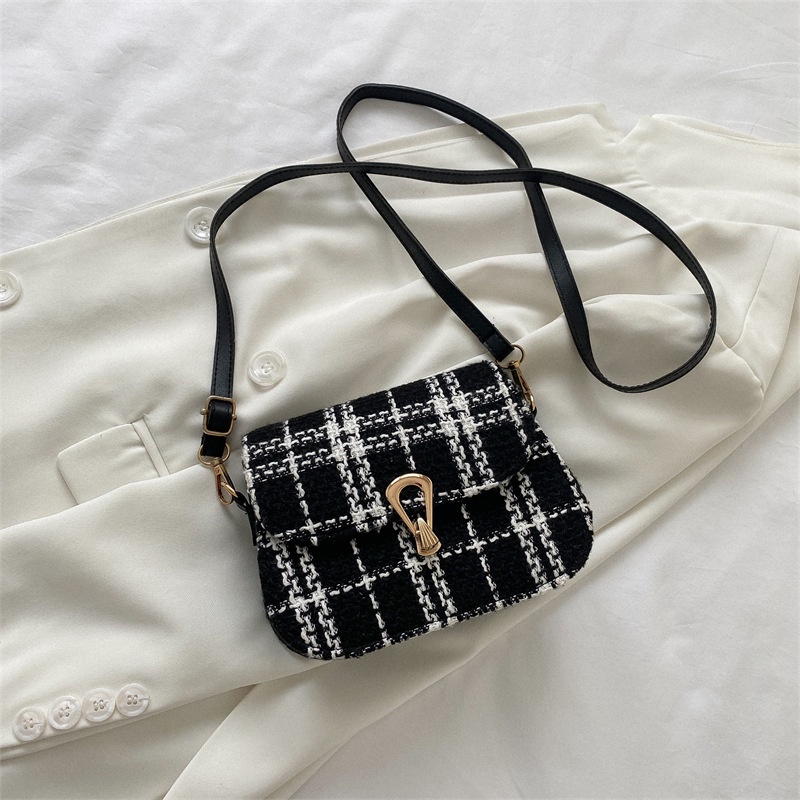 Túi Đeo Vai Họa Tiết Kẻ Sọc Đơn Giản Thời Trang Dành Cho Nữ