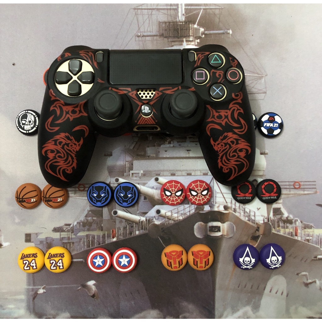 Bộ Bọc Silicon Tay Cầm Ps4 Đủ Loại kèm Núm Analog mẫu mới