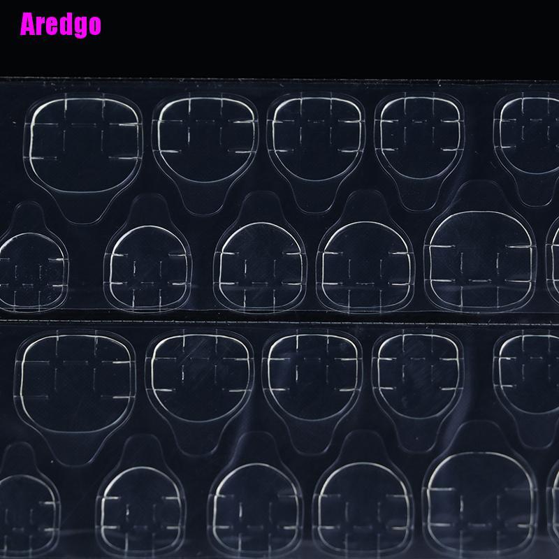 [Hàng mới về] Set 240 miếng dán móng tay giả 2 mặt trong suốt bằng acrylic