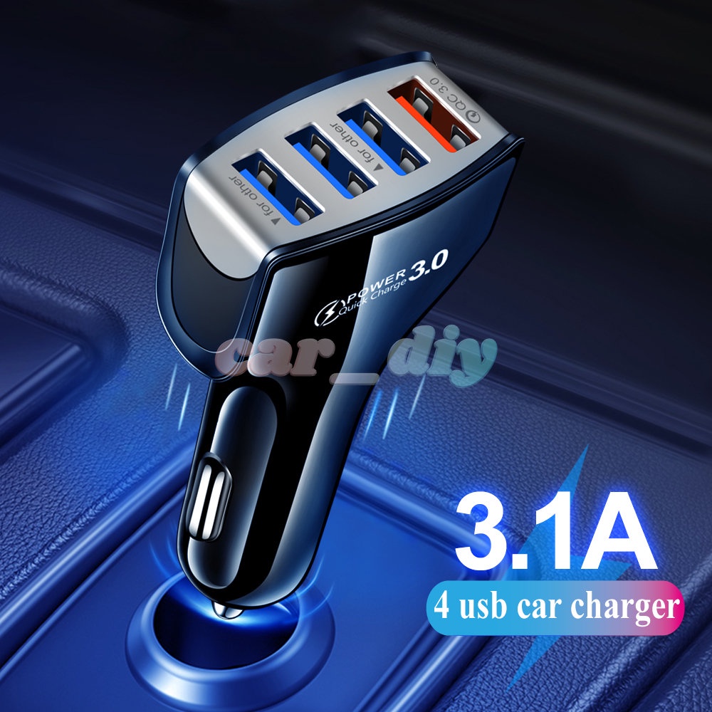 Tẩu Sạc Nhanh QC 3.0 4 Cổng USB Cho Điện Thoại