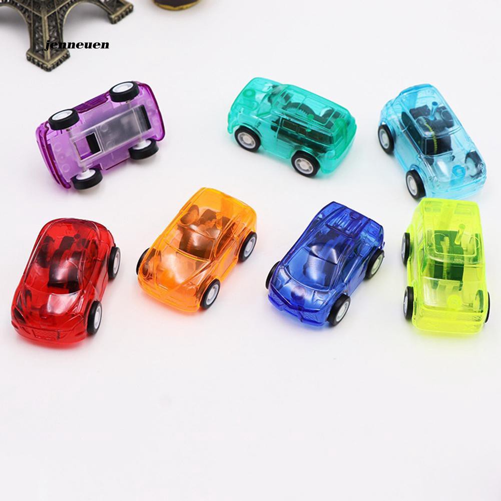 Xe đồ chơi mini bằng nhựa trong suốt màu kẹo ngọt cho bé